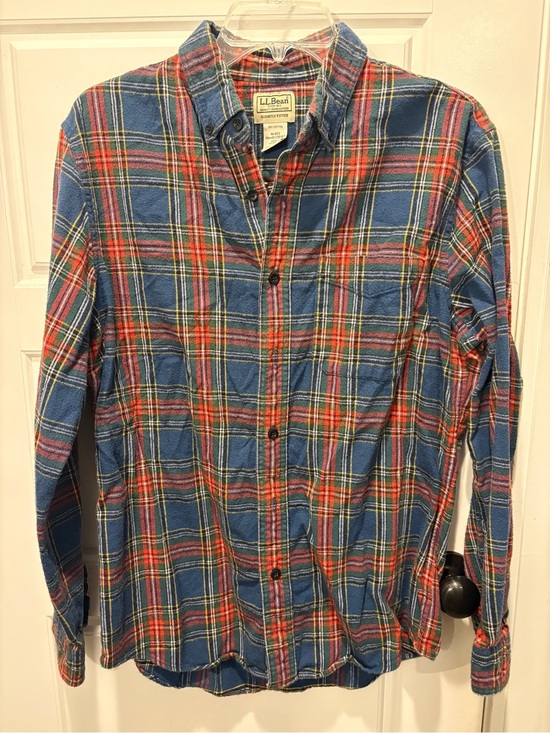 L.L. Bean Other - L.L. Bean Men's Red and Blue Plaid Button-Down Shirt